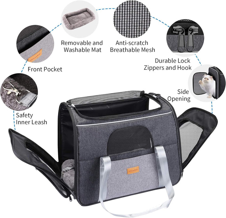 Morpilot Katzentragetasche Hundetragetasche, Atmungsaktive Hundetasche Transportbox für Katze und Hu