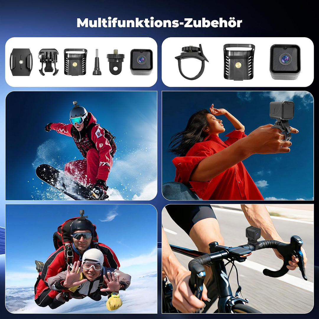 Helmkamera Fahrrad, WiFi 1080P HD&amp;120° Weitwinkel Action Cam | Fahrrad Kamera für Outdoor, Wasserdic