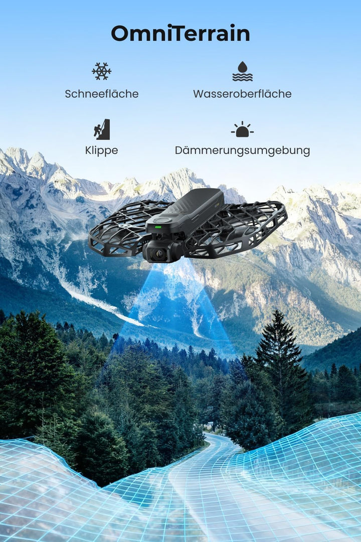 HOVERAir X1 PRO Drohne mit Kamera 4K, Faltbar Action Cam mit über 15 vollautomatischen Flugmodi, 42