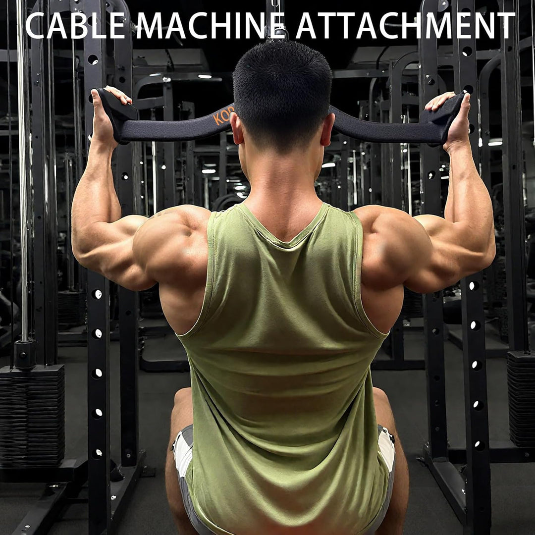 Ergonomic Design Lat Pull down Bar Grip Handle, Lat Pulldown Attachments, Strength Trainer for Athle