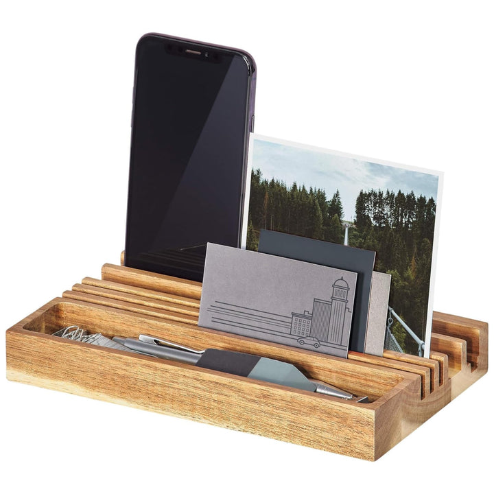 Gentlemen's Hardware Schreibtisch-Organizer aus Holz mit Telefonständer – enthält Stauraum für Stift