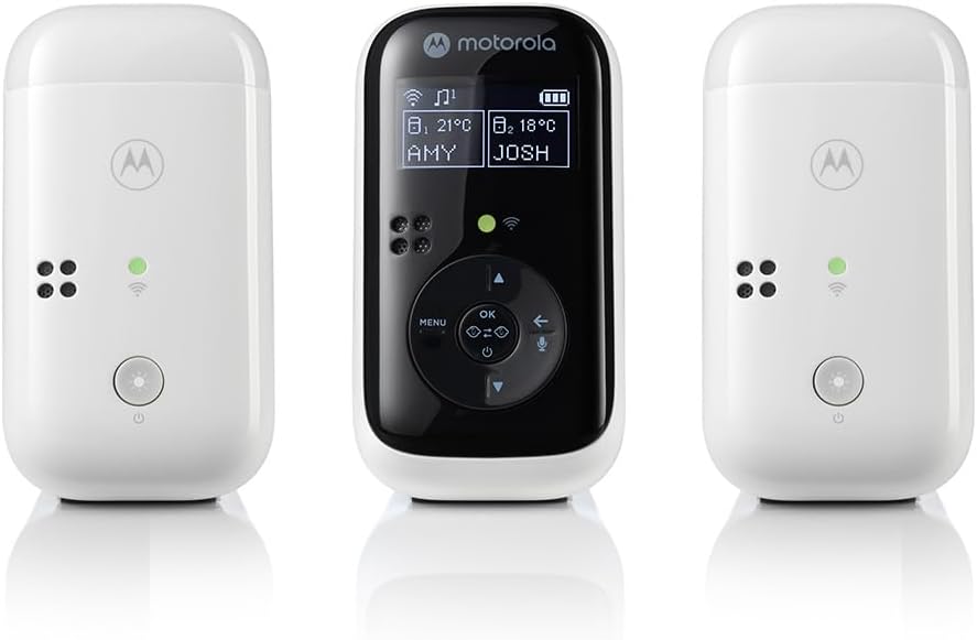 Motorola Nursery PIP15-2 Audio-Babyphone mit HD-Sound, 2 Monitore – Temperaturüberwachung, Zwei-Wege