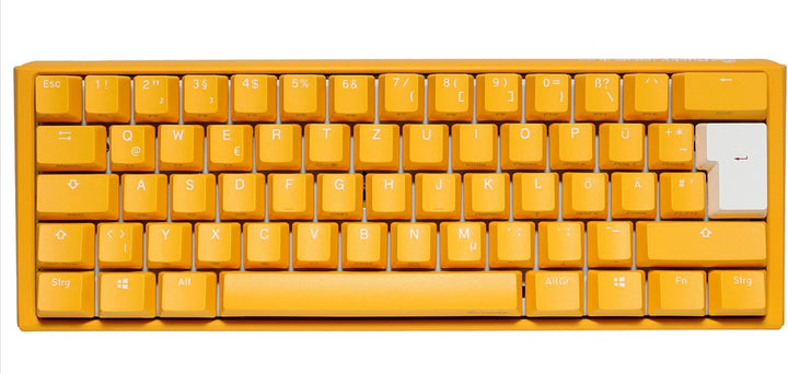 Ducky One 3 Yellow - Mechanische Gaming Tastatur Deutsches Layout im Mini-Format (60% Keyboard) mit