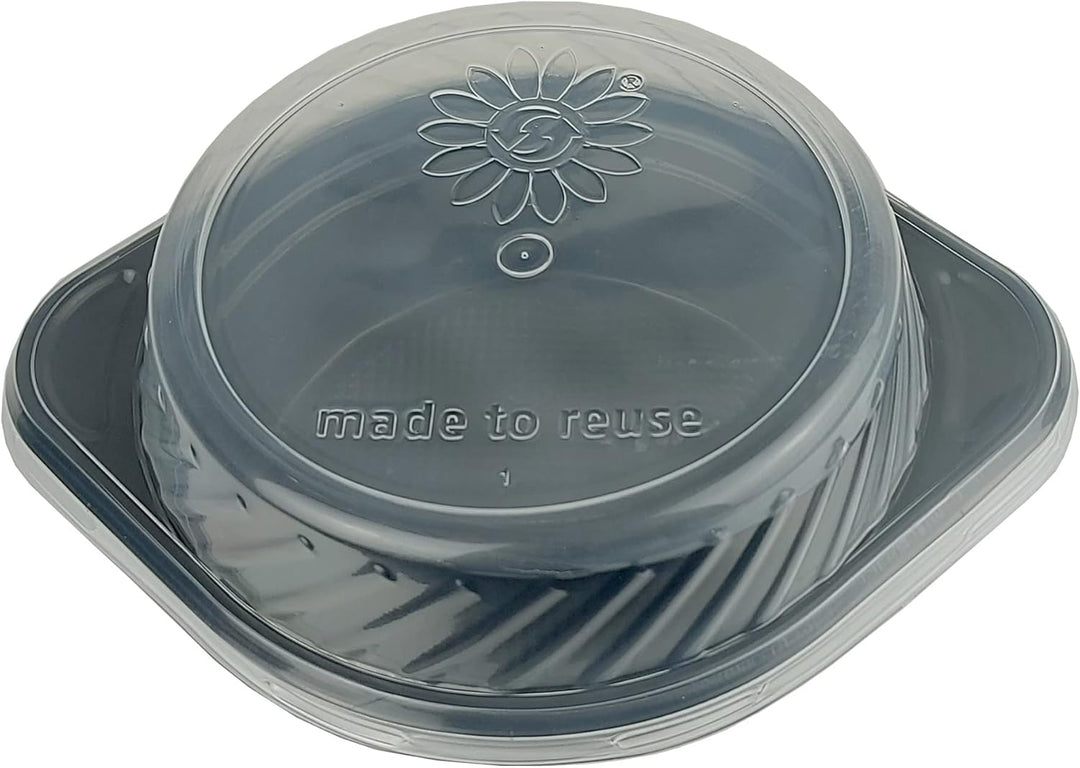 Gastro-Bedarf-Gutheil 120 Mehrweg Suppenschalen mit Deckel und Löffel 500ml Fassungsvermögen Mikrowe