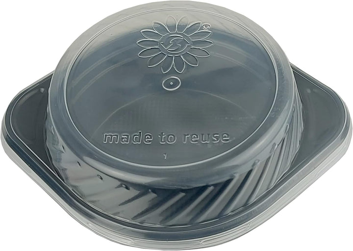 Gastro-Bedarf-Gutheil 120 Mehrweg Suppenschalen mit Deckel und Löffel 500ml Fassungsvermögen Mikrowe