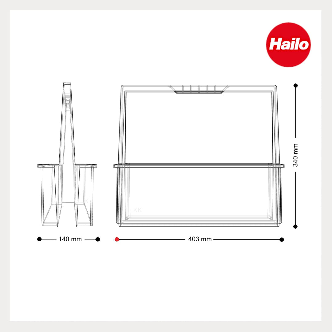 Hailo Abfallsammler 3666901 | 2x 13 L Swing Tandem | Mülltrennungssystem | Einbau-Abfalleimer inkl.