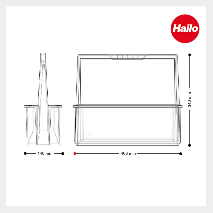 Hailo Abfallsammler 3666901 | 2x 13 L Swing Tandem | Mülltrennungssystem | Einbau-Abfalleimer inkl.
