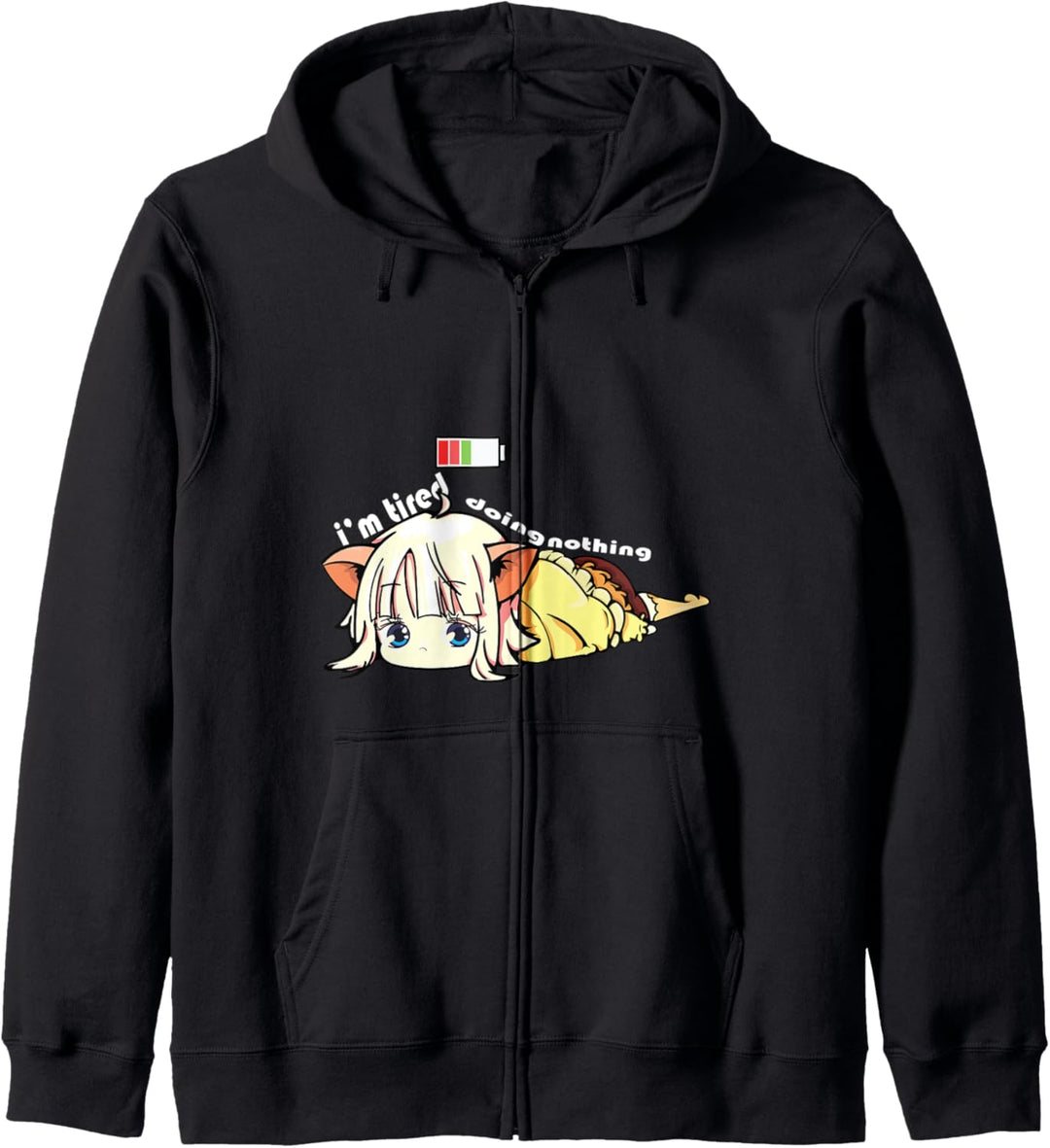 I'm müde Anime Print Cosplay Geschenk Kapuzenjacke
