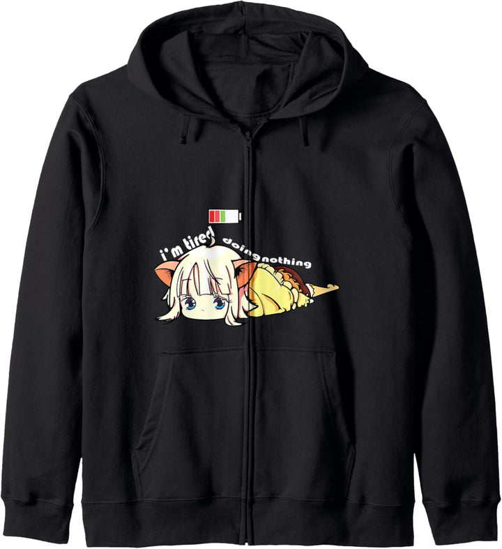 I'm müde Anime Print Cosplay Geschenk Kapuzenjacke