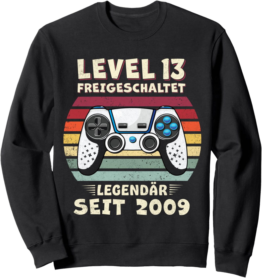 Level 13 Geburtstag Junge Jungen Lustig 2009 13er Geburtstag Sweatshirt