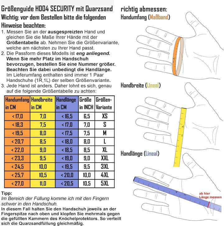TacFirst SECURITY Quarzhandschuhe H004, schnitthemmende Quarz-Sand echtleder Security Handschuhe L (