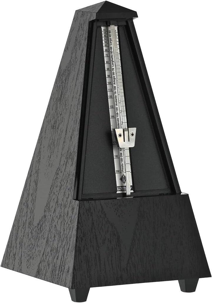 Wittner Metronom 845161 Kunststoffgehäuse ohne Glocke Taktell Pyramidenform schwarz schwarz Single,