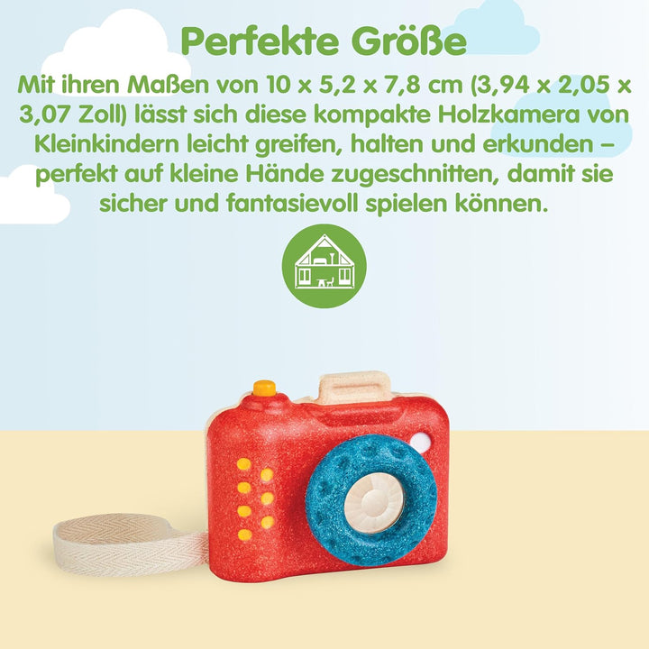 PlanToys Kinderkamera - Meine erste Kamera - Fotokamera für Kinder - Sofortbildkamera Kinder mit ver