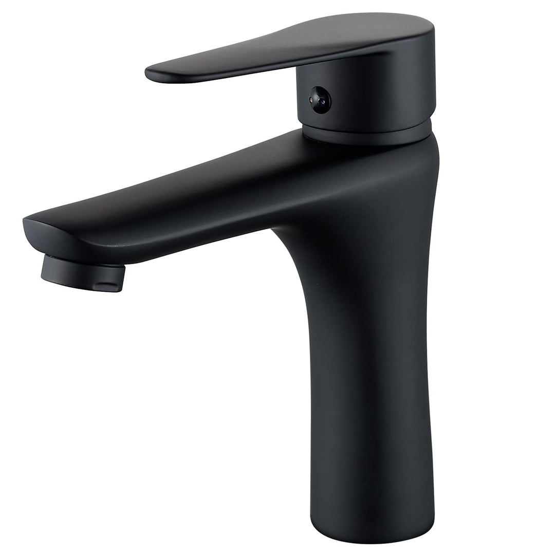 Wasserhahn Bad Schwarz, Waschtischarmatur Bad Armatur Mischbatterie Waschbeckenarmatur Schwarz Einhe