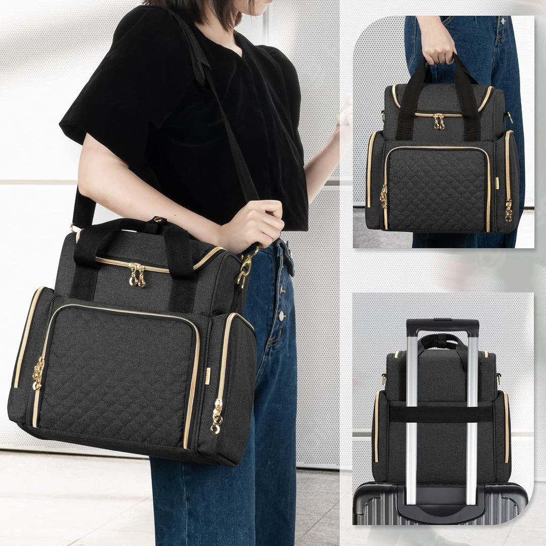 Luxja Kulturtasche Damen, Make Up Organizer Tasche, Kosmetikkofffer für Make up, Kosmetiktasche zum
