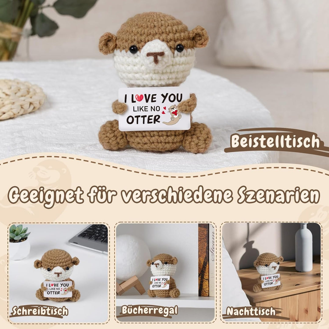 Geschenke für Frauen Männer, Partner Geschenk - Pocket Hug Positive Otter Ich Liebe Dich Geschenke,