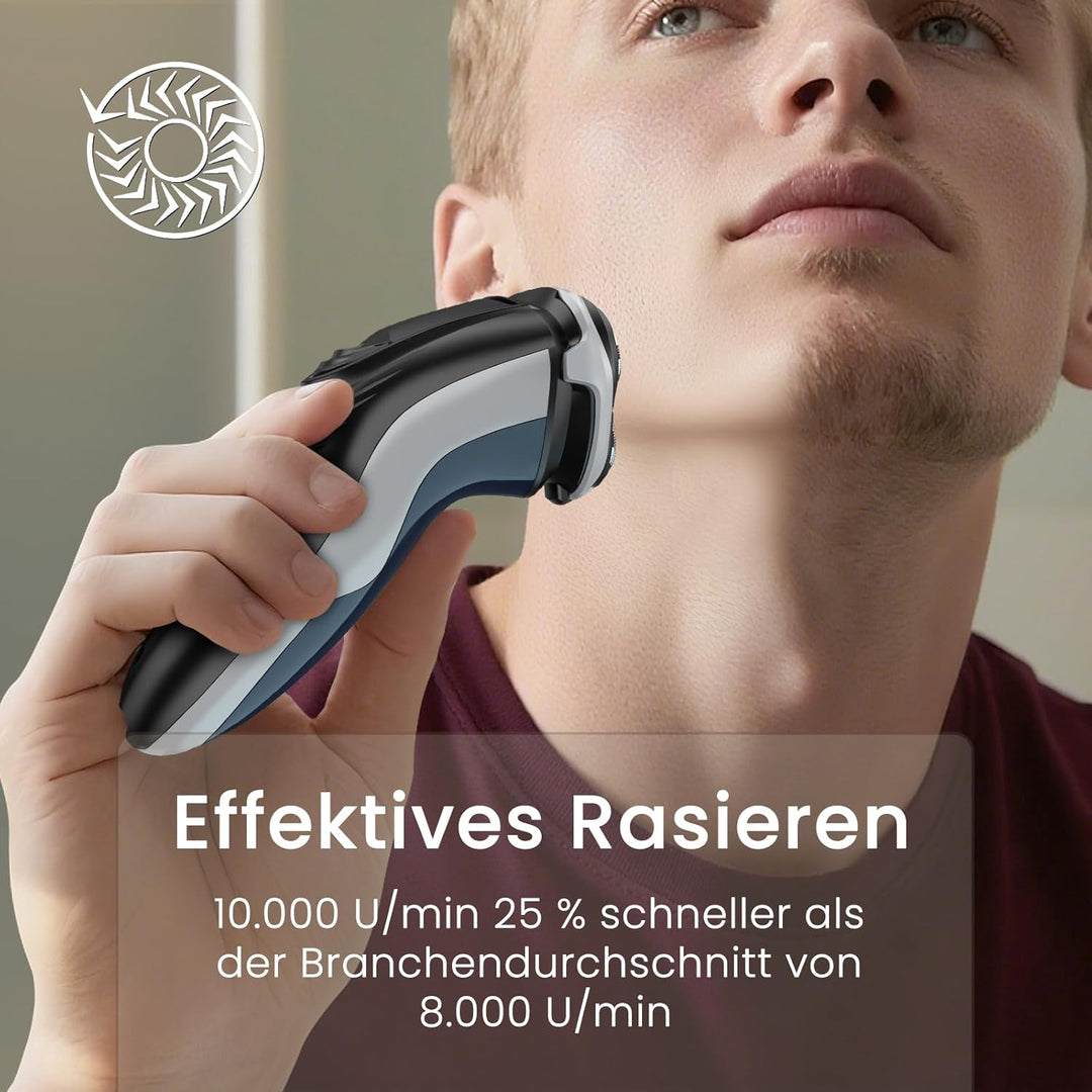 SweetLF [2025 New] Rasierer Herren Elektrisch mit Präzisionstrimmer Bartschneider Nass- & Trockenras