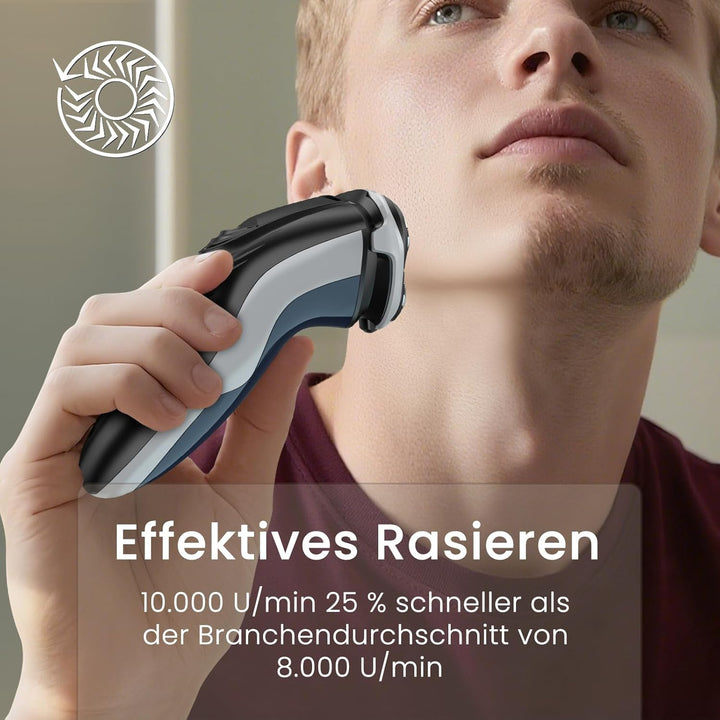 SweetLF [2025 New] Rasierer Herren Elektrisch mit Präzisionstrimmer Bartschneider Nass- & Trockenras