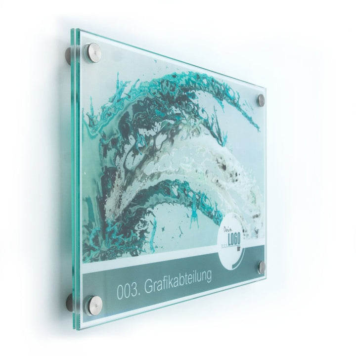 Türschild Glas Vitrum B (DIN A4), DIN A4