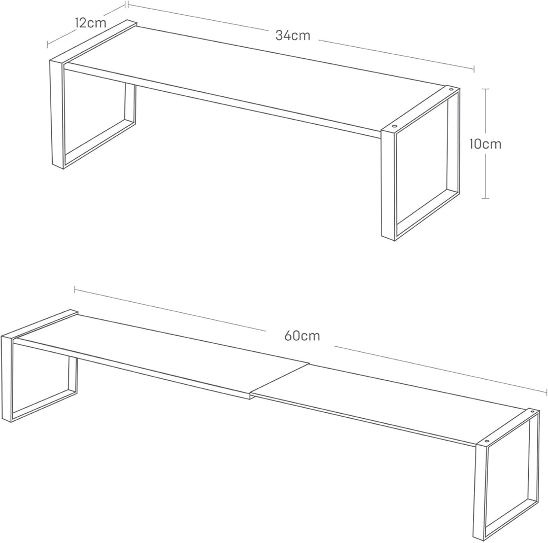 Yamazaki 2572 FRAME Schuhablage, weiss, Stahl, Minimalistisches Design, 34～60 x 12 x 10 cm (LxBxH),