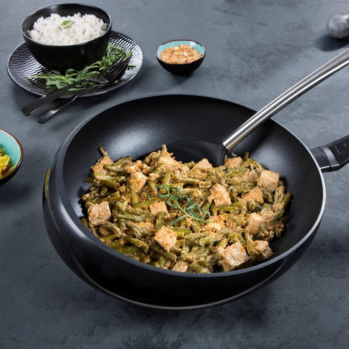 BK Wokarang Gesunder induktionsgeeigneter 30-cm-Keramik-Wok mit Edelstahlgriff, backofen- und grillf