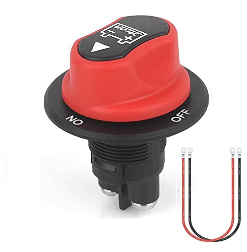 Jtron batterieschalter trennschalter motorrad 50A an-aus batterieschalter 12v-50v mini mit 10AWG Kab