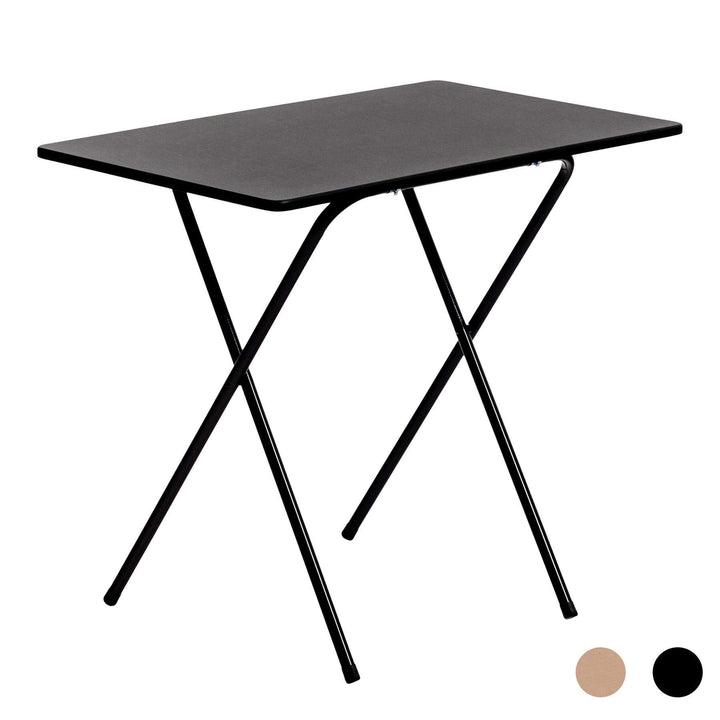 Harbour Housewares Klappschreibtisch für Laptop/Computer - Holz - Schwarzes Gestell/Schwarze Tischpl