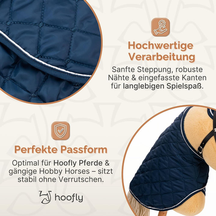 Hobby Horse Zubehör – Decke in Blau, weich &amp; strapazierfähig [TÜV geprüft], hochwertige &amp; stilvolle