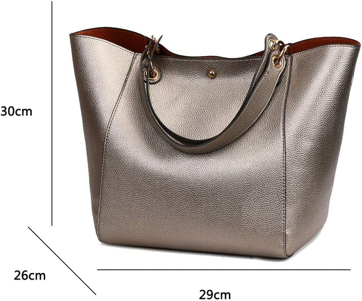 Coolives Damen 2 in 1 Shopper Schultertasche aus PU-Leder Vintage Taschen Hobo Handtasche Elegant He
