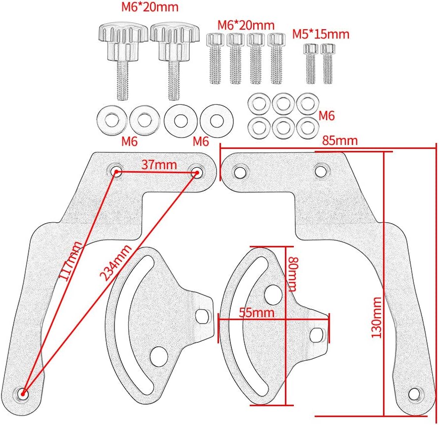 Einstellbare Verstärkung Windschutzscheiben-Stabilisator-Kit Windschutzscheibenhalterung für B.M.W R