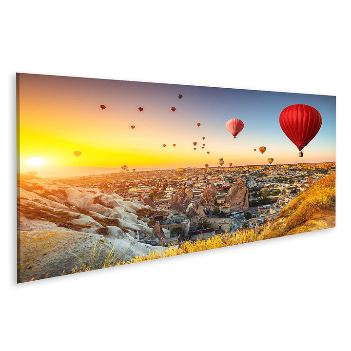 islandburner Bild auf Leinwand Heissluftballons Fliegen Über Das Spektakuläre Kappadokien Bilder Wan