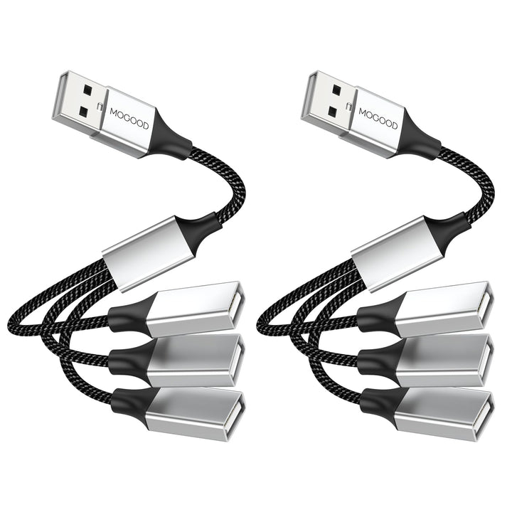 MOGOOD 3 in 1 USB Splitterkabel, Power Splitter 1 Männlich zu 3 Weiblichen 2.0 Adapter, Erweiterungs