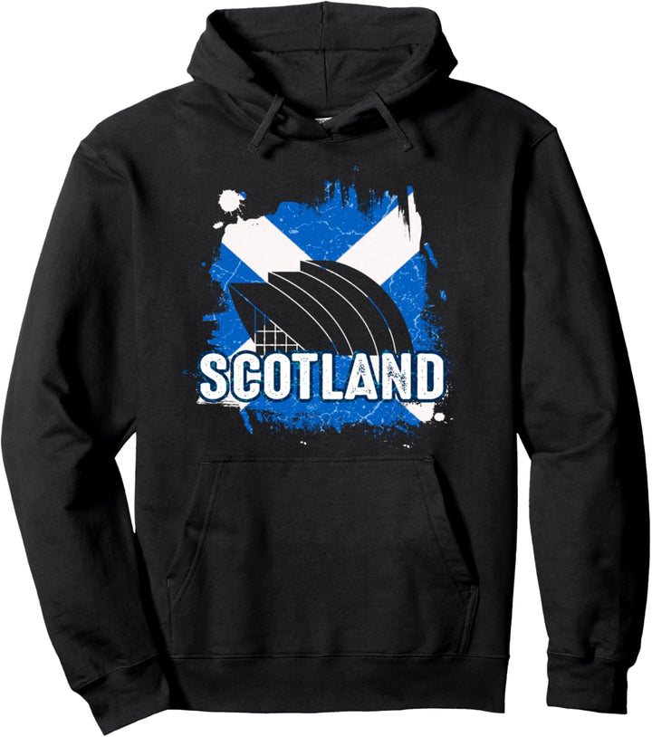 Schottland Flagge Schottisches Wappen Dudelsack Urlaub Land Pullover Hoodie