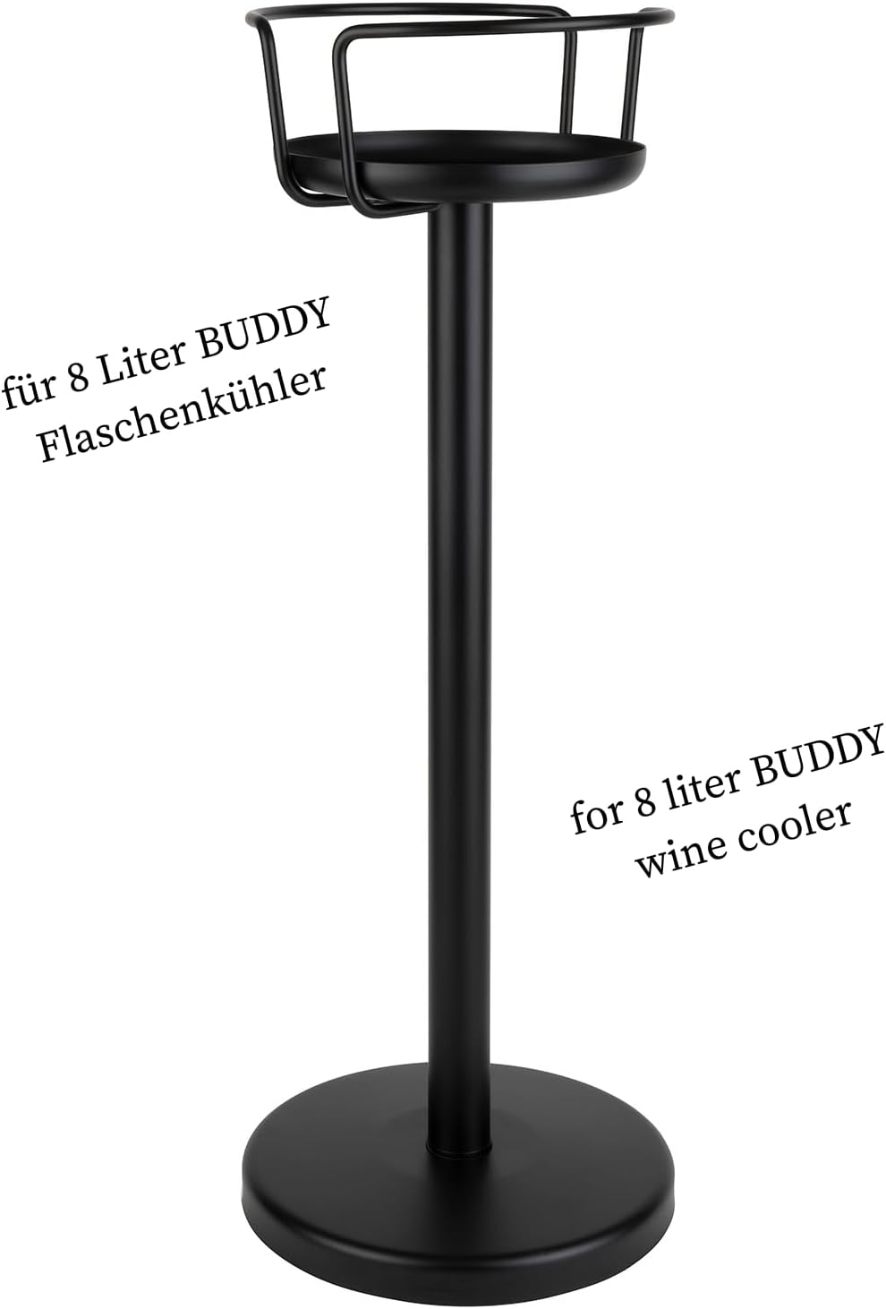 Ständer für 8L Weinkühler/Sektkühler, hochwertiger Ständer aus Metall/Zinkdruckguss, Durchmesser Obe