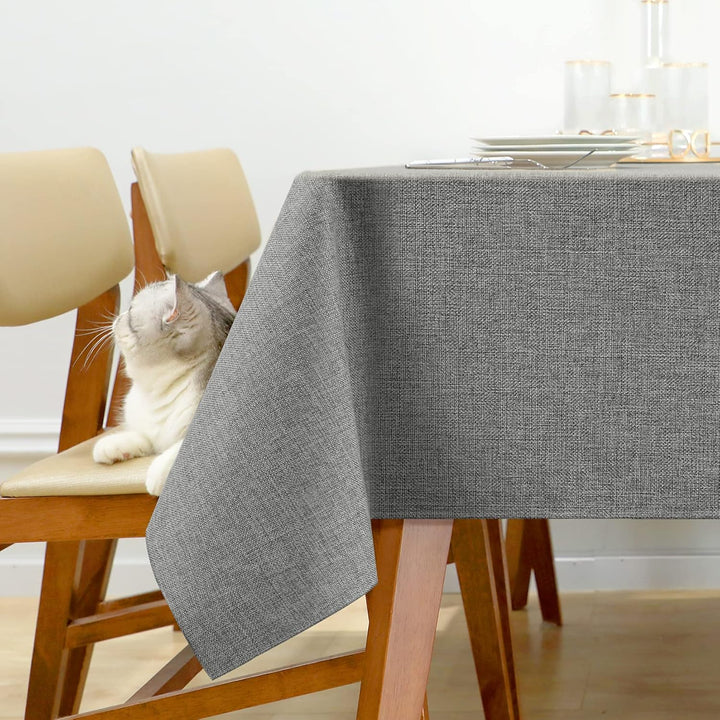 Tischdecke Outdoor Garten Tischdecken Wasserabweisend Lotuseffekt Tischdeko Abwaschbar Leinen Optik