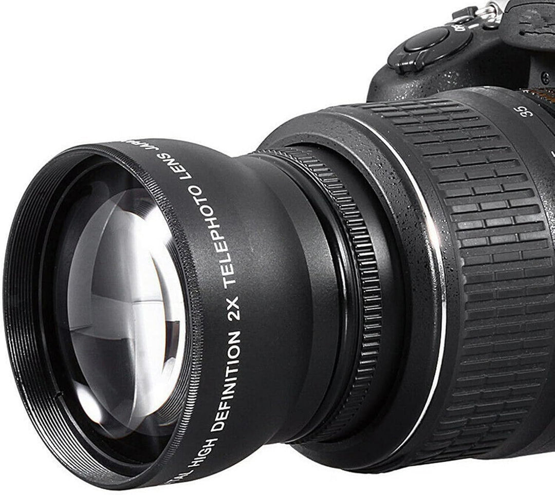 52-mm-2X-HD-Telekonverter-Teleobjektiv für 52-mm-Kameras, Doppelter Zoom, Einfache Installation und