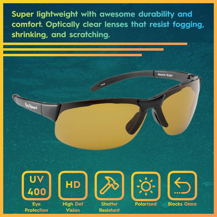 Flying Fisherman Gelb (Yellow-amber Lenses), Gelb (Yellow-amber Lenses)