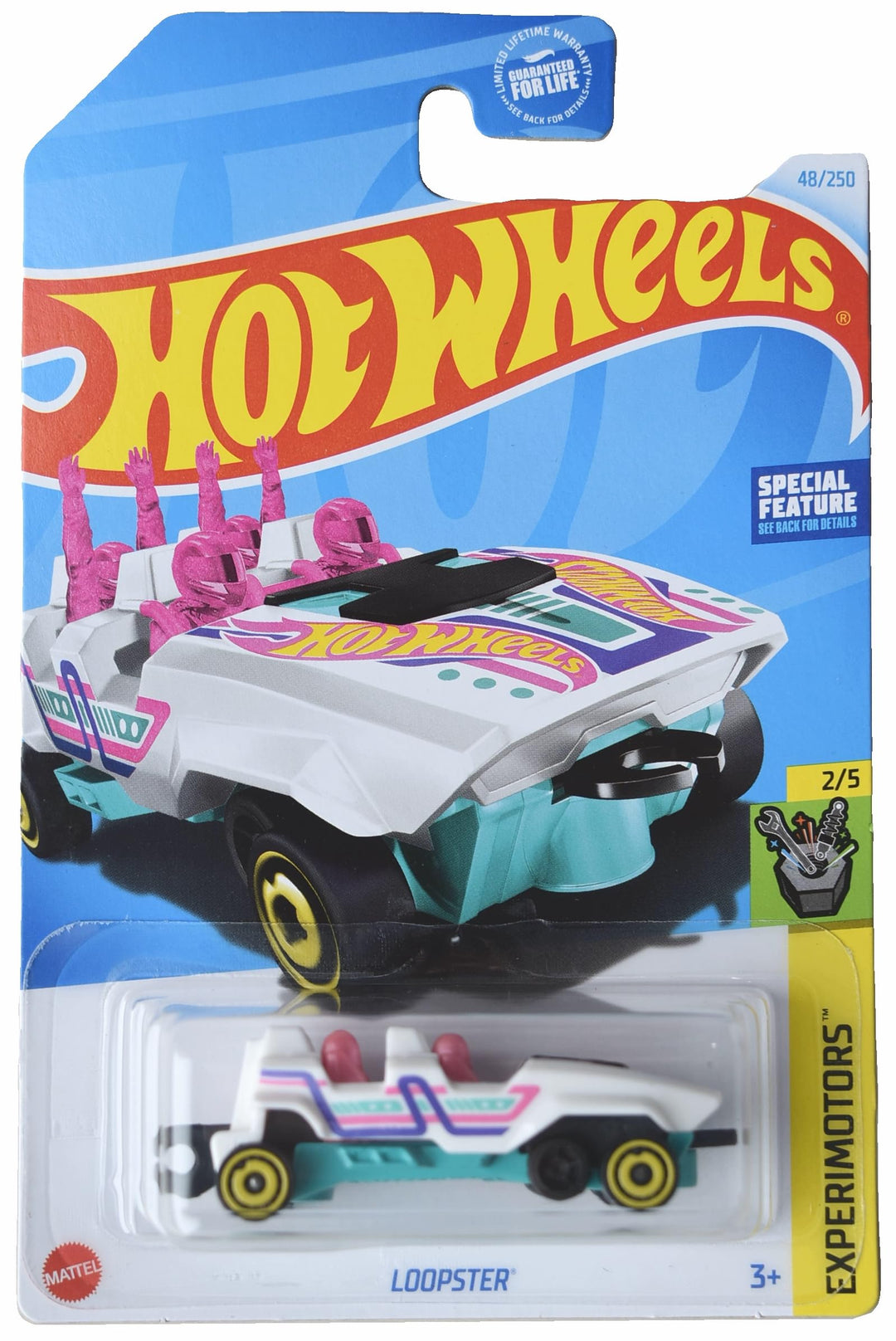 Mattel Hot Wheels Loopster, Experimotors 2/5 [White/Handsdown] 48/250