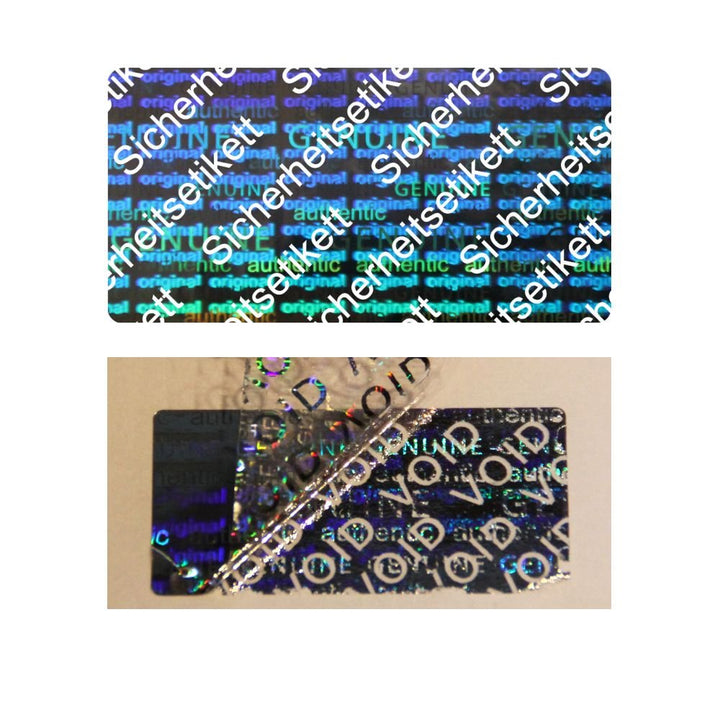 Hologramm VOID Sicherheitsetiketten"Sicherheitsetikett" auf Rolle - 30 x 15 mm - 1000 Stück (Weiss),