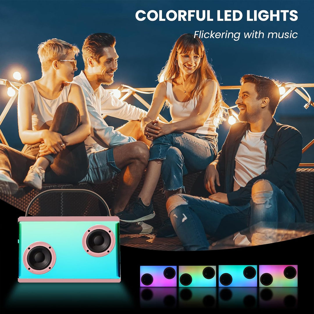 BONAOK Karaoke Anlage mit 2 Mikrofonen, Bluetooth Mikrofon Mit Lautsprecher, Tragbare Karaoke Maschi