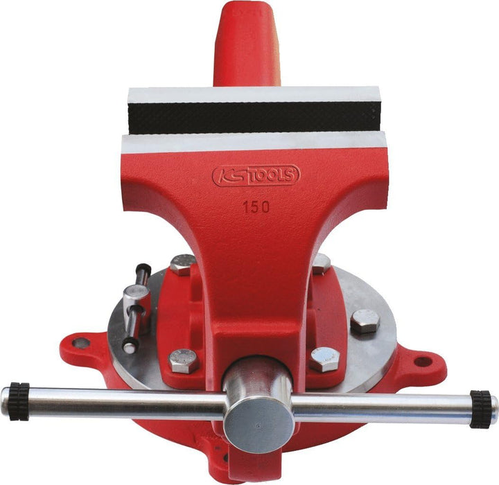 KS Tools 914.0035 Schraubstock mit Rundteller, 150 mm