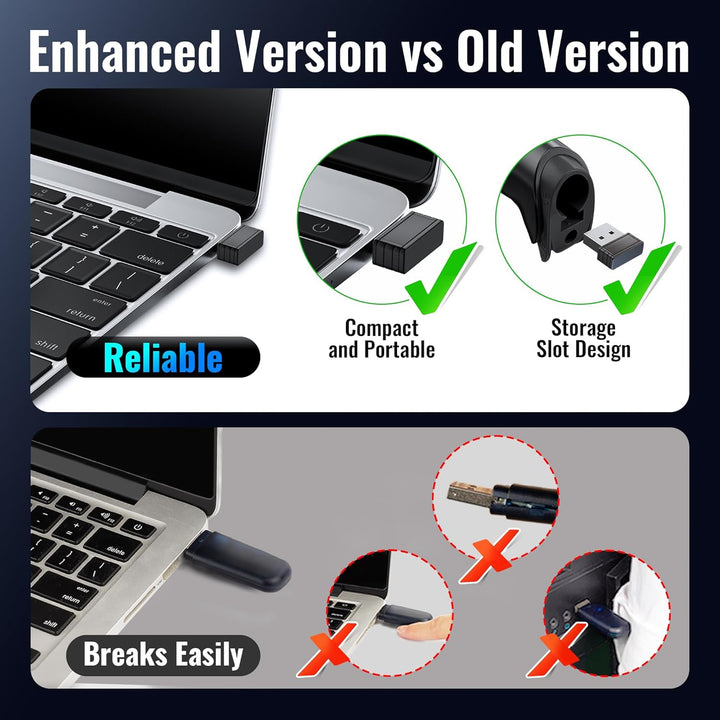 Tera Kabelloser Barcodescanner Handheld 1D Laser Wireless und USB Wired mit Akkustandsanzeige, Extra