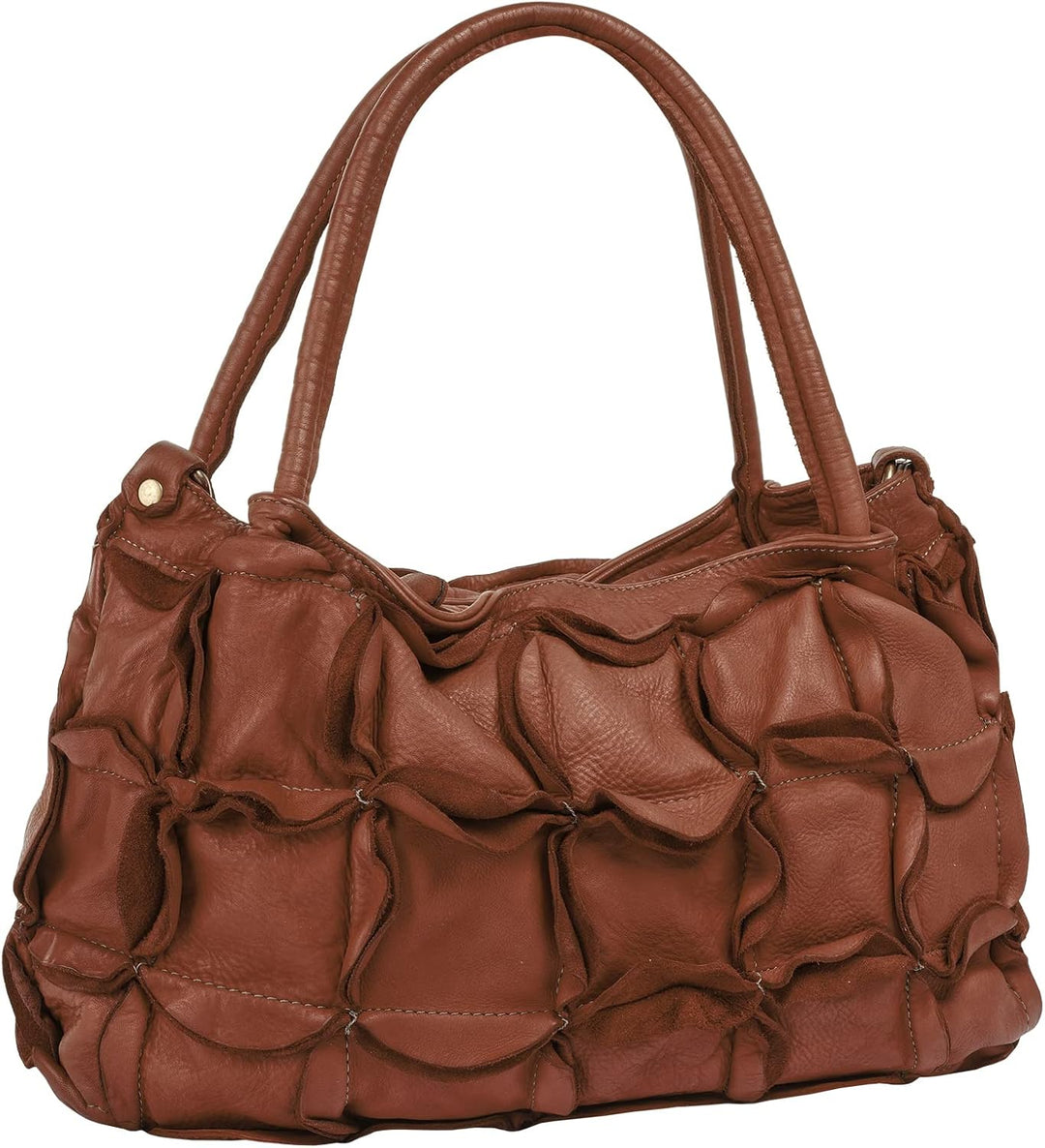 Samantha Look Shopper Echt Leder Damen - 021326 Cognac, Cognac