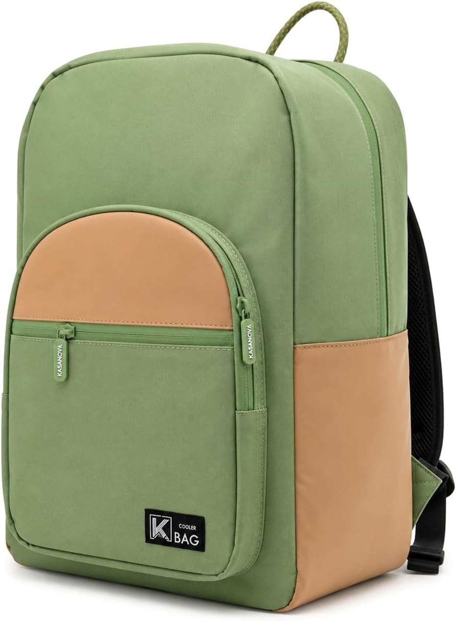 KASANOVA Thermo-Rucksack mit Taschen, grün, 30 x 19 x 44 cm