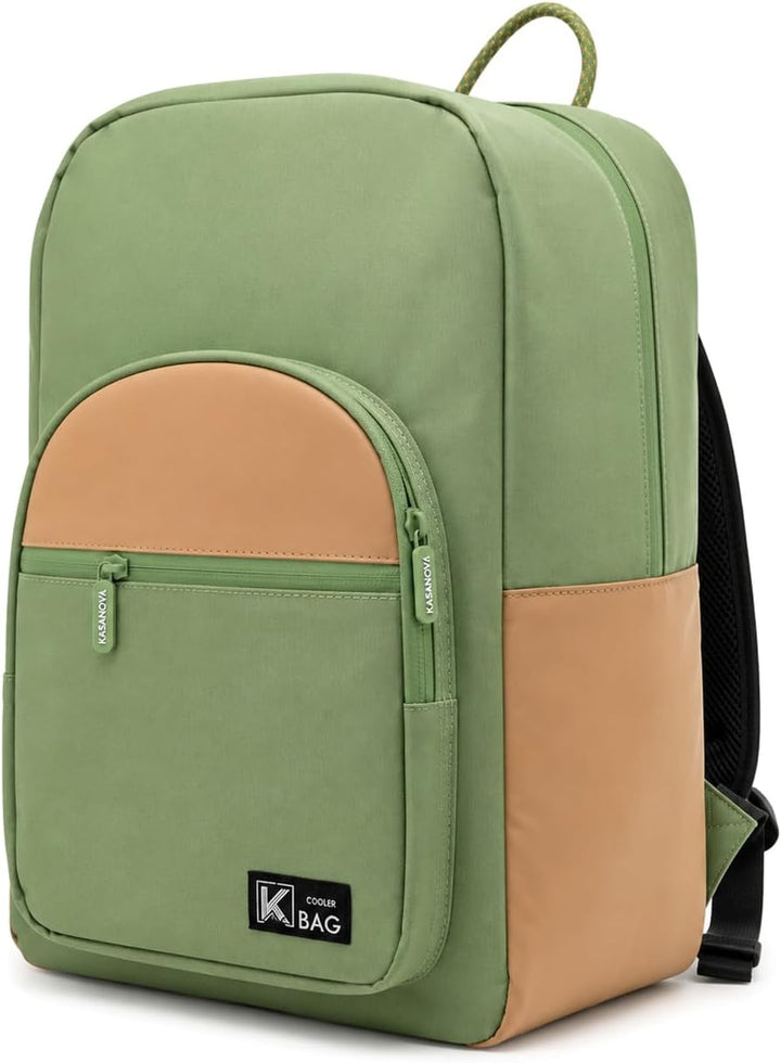 KASANOVA Thermo-Rucksack mit Taschen, grün, 30 x 19 x 44 cm