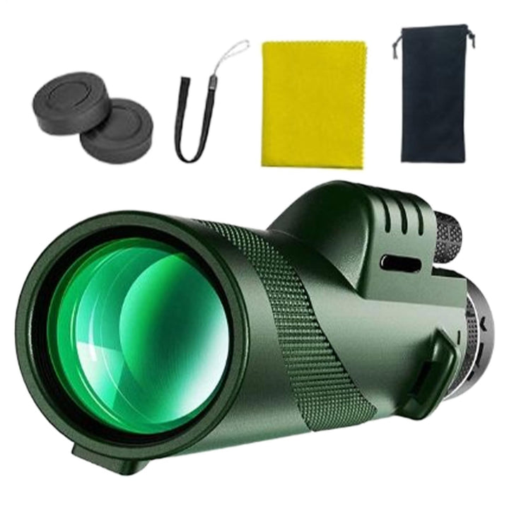80X100 HD Monocular Telescope Mit Smartphone Halterung, Monoculars for Adults High Powered, Handheld