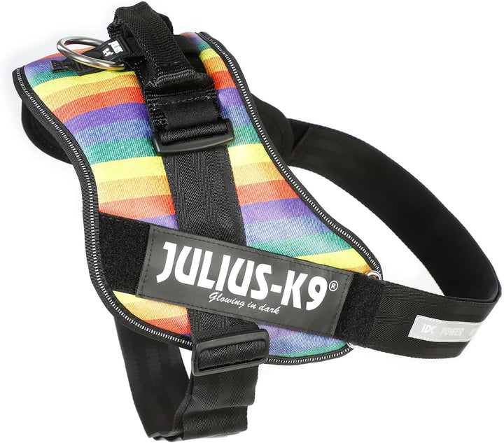 Julius-K9, IDC Powergeschirr, Grösse: 3XL / 4, Regenbogen (Kunstleder) Regenbogen (Kunstleder) 3XL/4