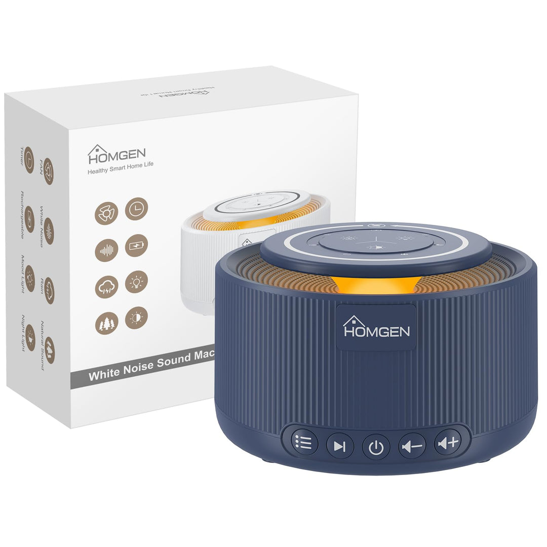 HOMGEN White Noise Machine Weisses Rauschen Maschine Einschlafhilfe Baby Erwachsene 30 Klänge & 30 S
