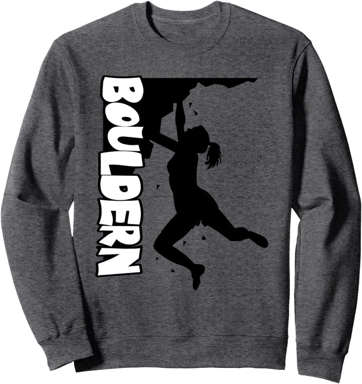 Bouldern I Frau am Felsen Sweatshirt