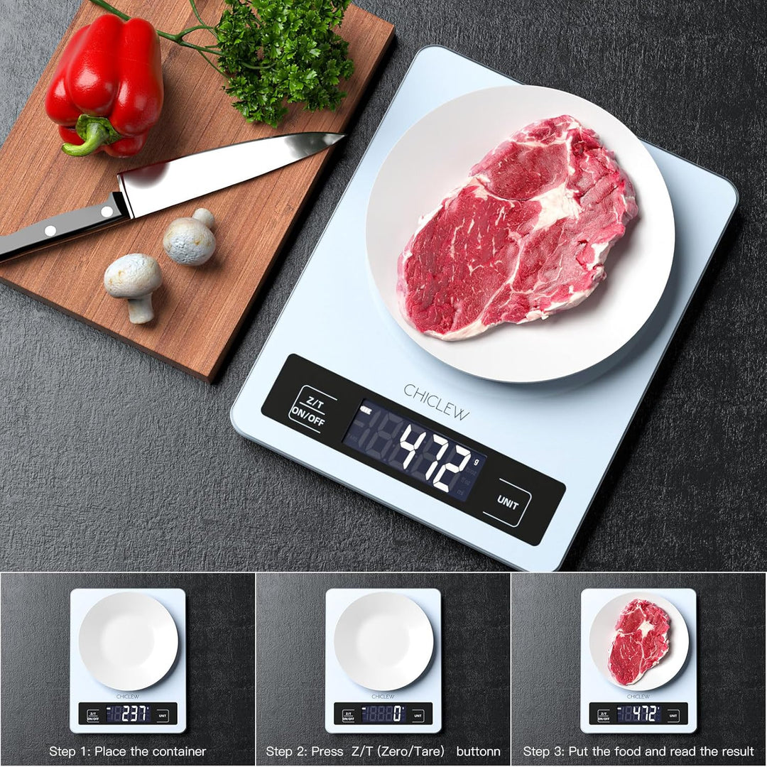 Digitale Küchenwaage Digitalwaage, 5KG Electronische Waage Küchen Digital bis zu 1-g-genau, Haushalt